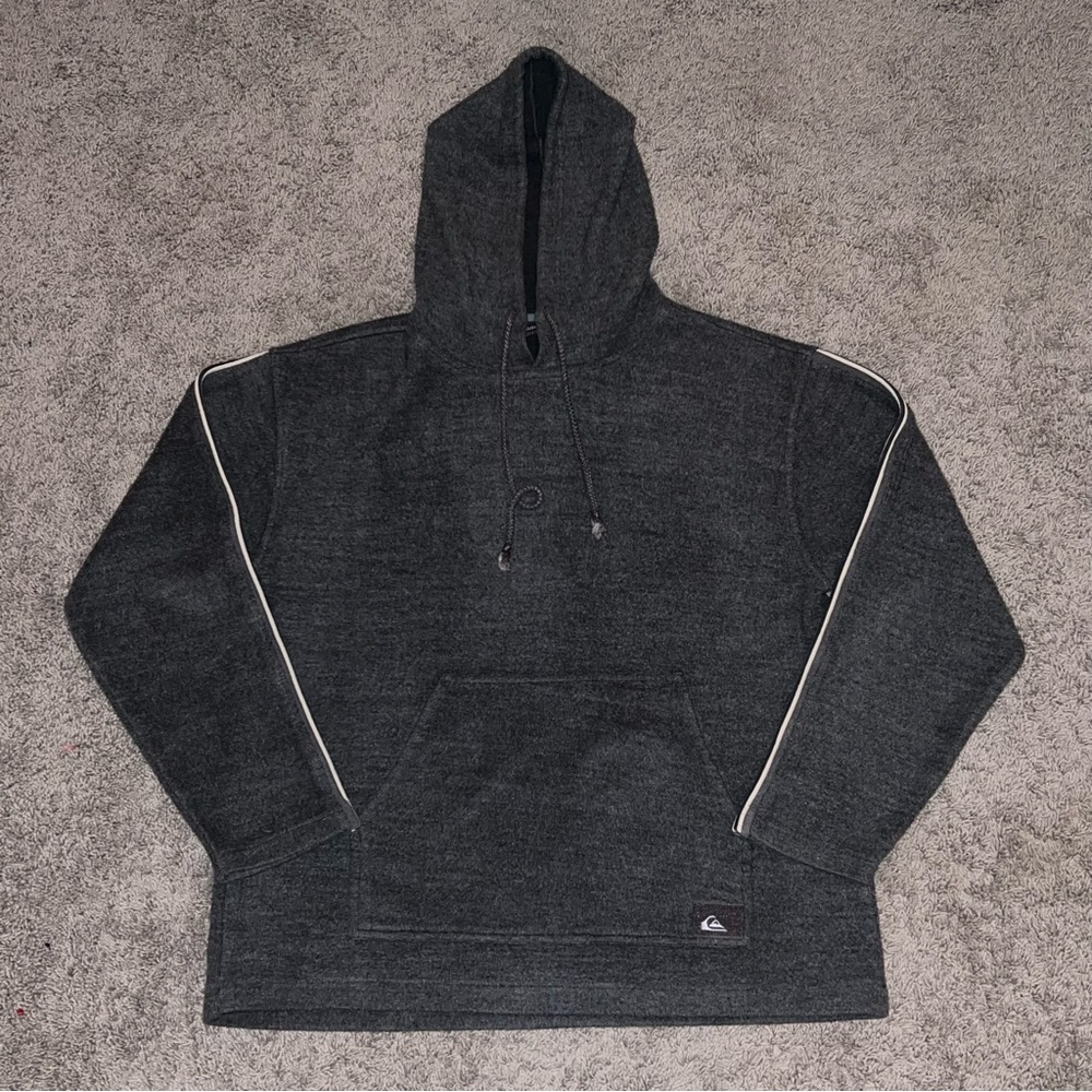 Vintage Y2K Quiksilver Skate Surf Graphic Hoodie Sweatshirt Gray Men’s Small